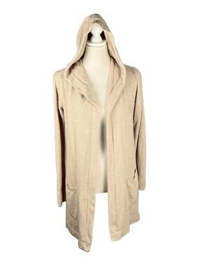 Barefoot Dreams CozyChicLite Coastal Hooded Cardigan Oatmeal XS/S